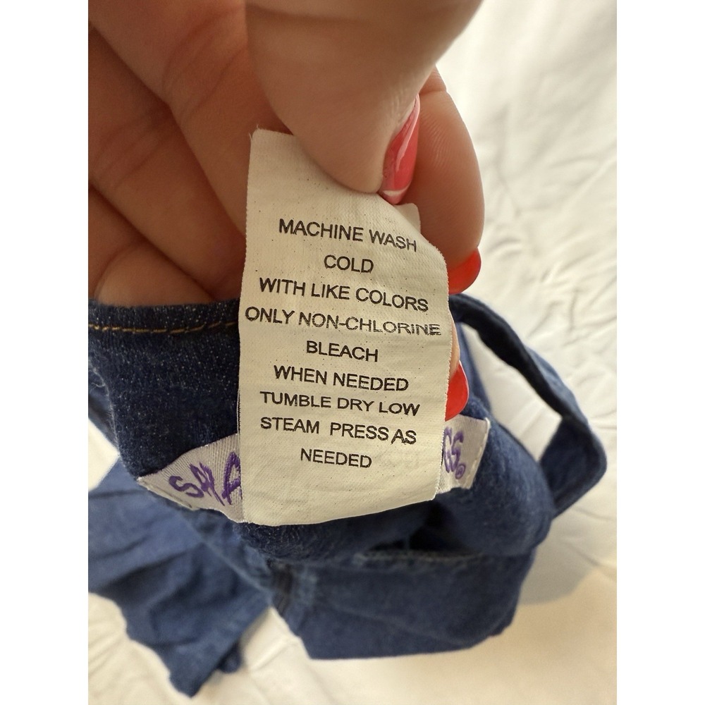 Nebraska Cornhuskers Girls Dress‎ Denim 14/16 Vintage - Picture 4 of 5